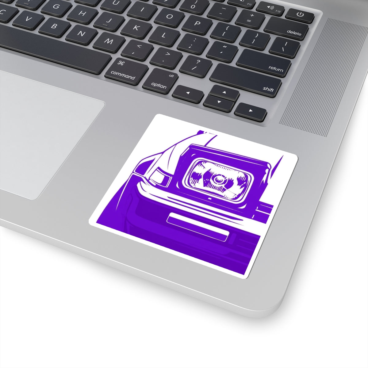 Purple Retro Car Headlight Sticker — Kiss-Cut Automotive Decal