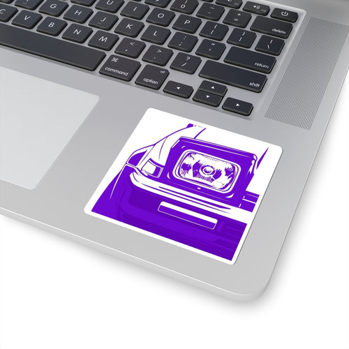 Purple Retro Car Headlight Sticker — Kiss-Cut Automotive Decal
